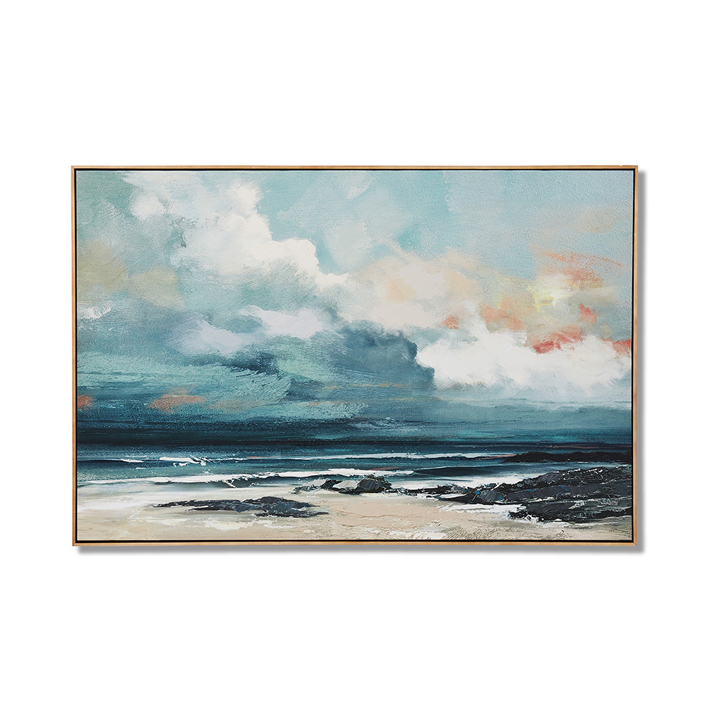 Cape Handpainted Cloud Grey Twilight Canvas | Adairs