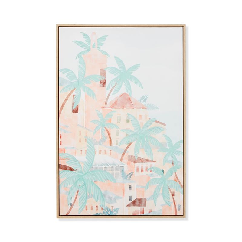 Island Village Palms Canvas | Adairs
