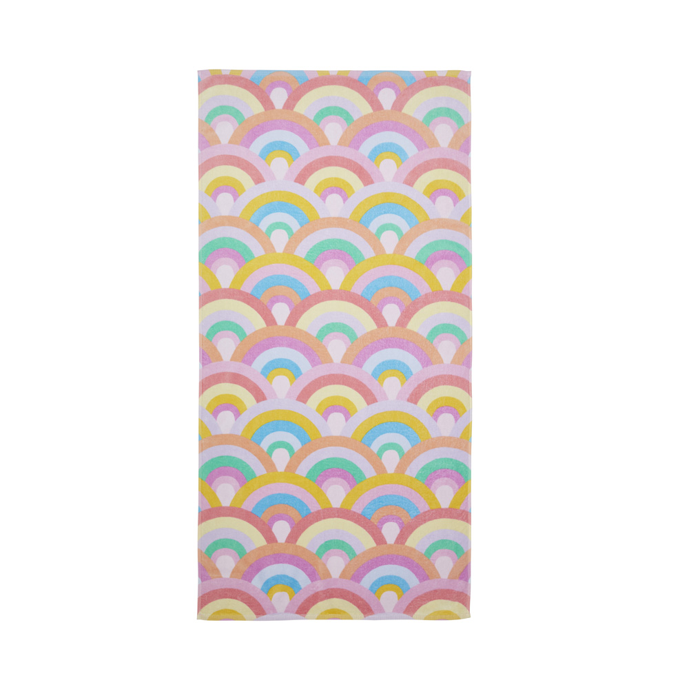 Adairs Kids - Kids Beach Rainbow Burst Printed Towel | Adairs