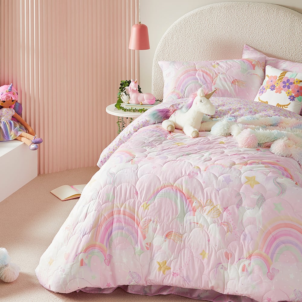 Unicorn store quilt set