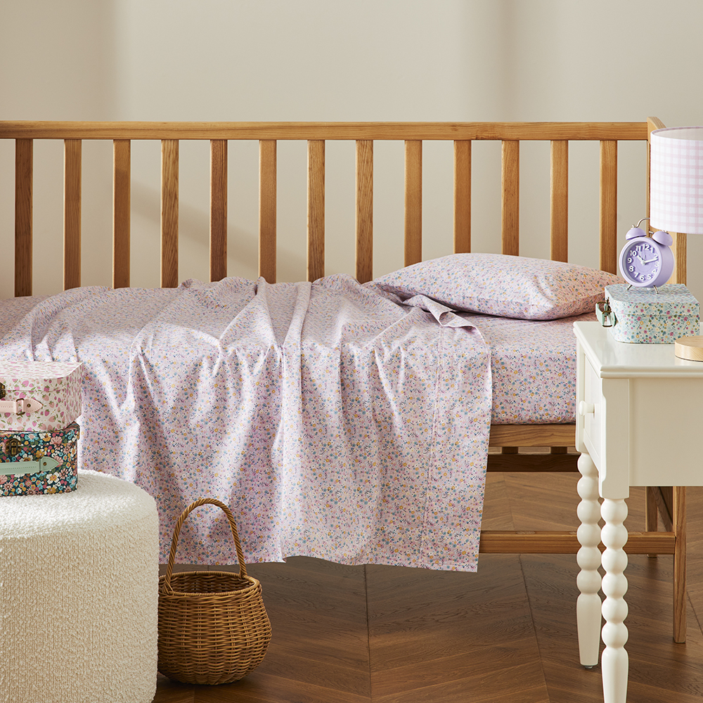 Floral cot sheet sale