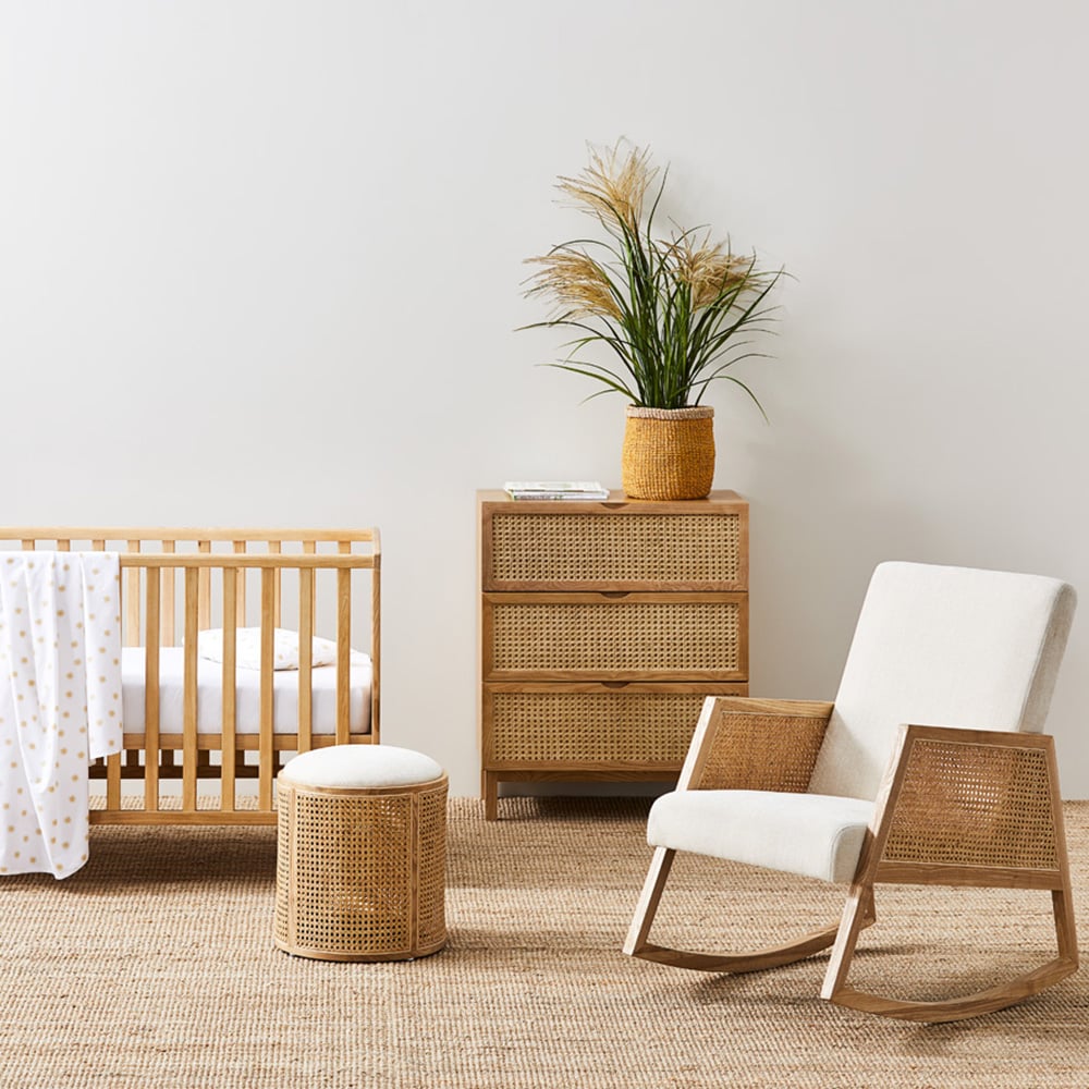 Adairs Baby Arden Natural Rattan Cot Adairs