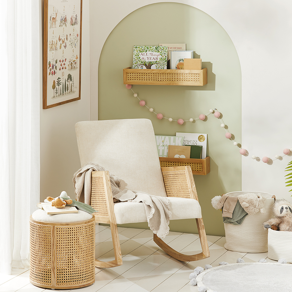 Adairs Baby Arden Natural Rattan Rocking Chair Adairs