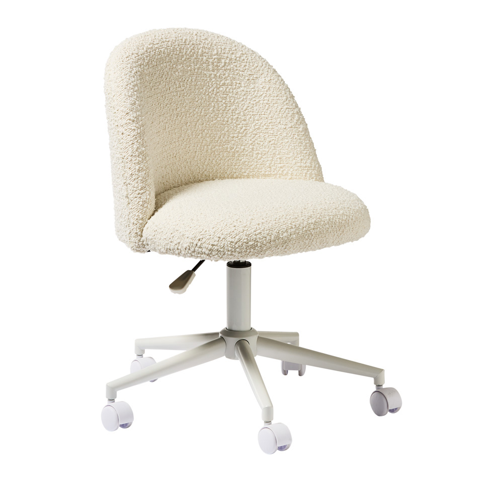 Adairs Kids Brady White Boucle Kids Desk Chair Kids Furniture