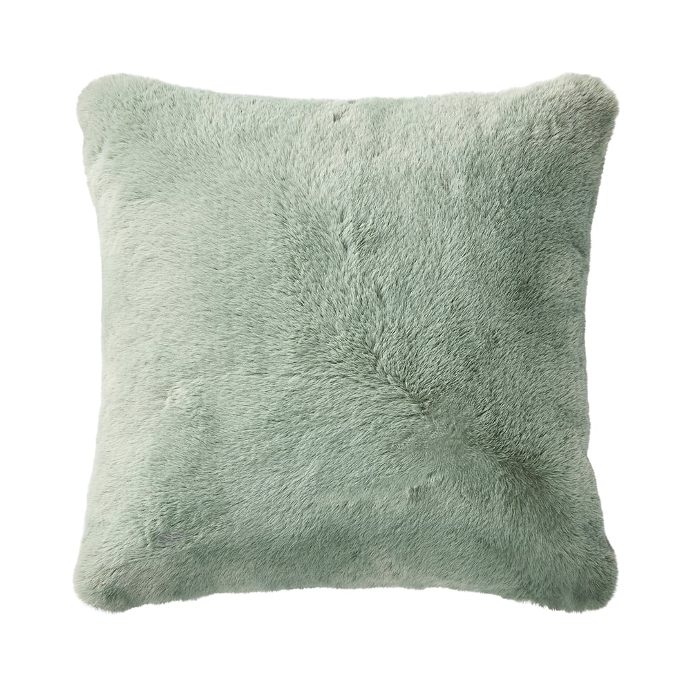 Green fur outlet cushions