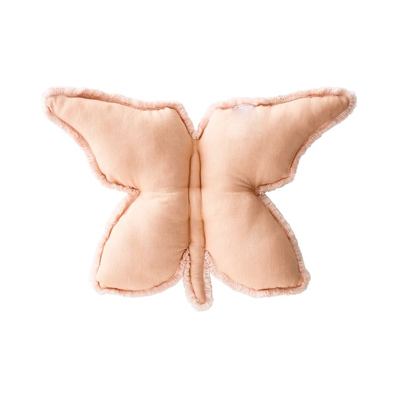 Adairs Kids - Luxe Pink Textured Cotton Butterfly Cushion | Adairs