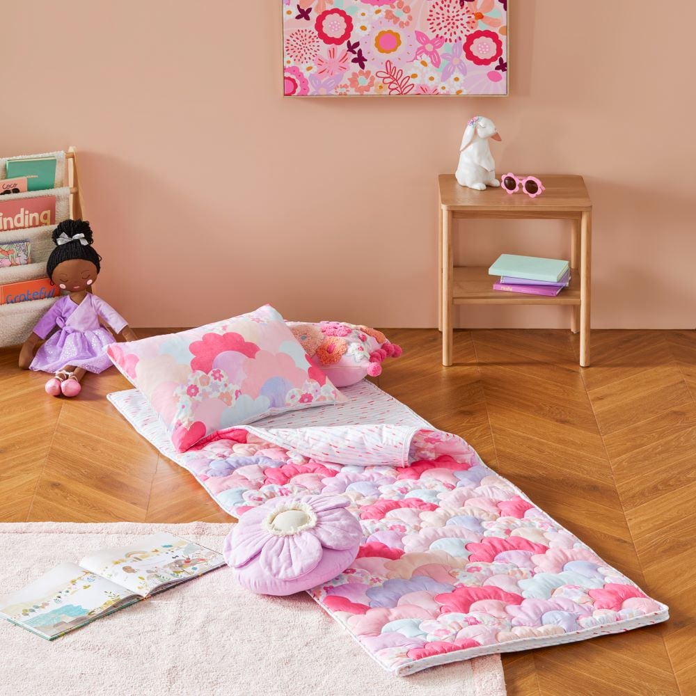 Adairs Kids - Stella Floral Pink Sleeping Bag | Adairs