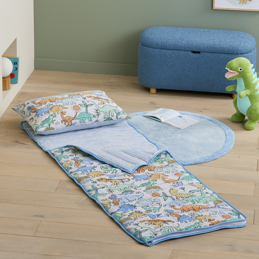 Adairs Kids Jersey Happy Little Dinos Quilted Sleeping Bag Adairs