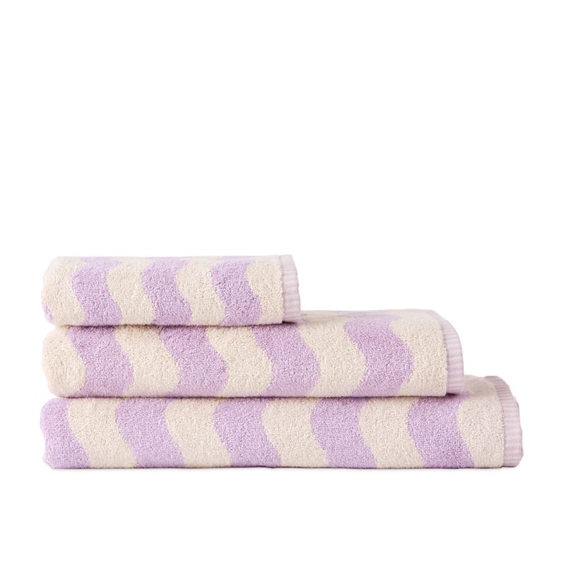 Wave Lilac Towel Range