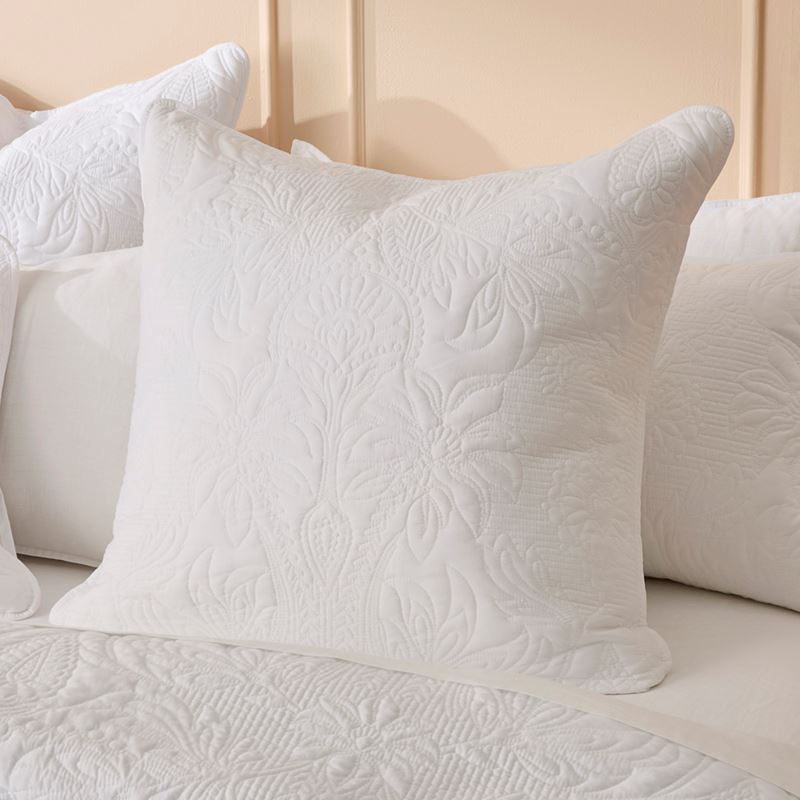 Belle White Quilted Coverlet Separates