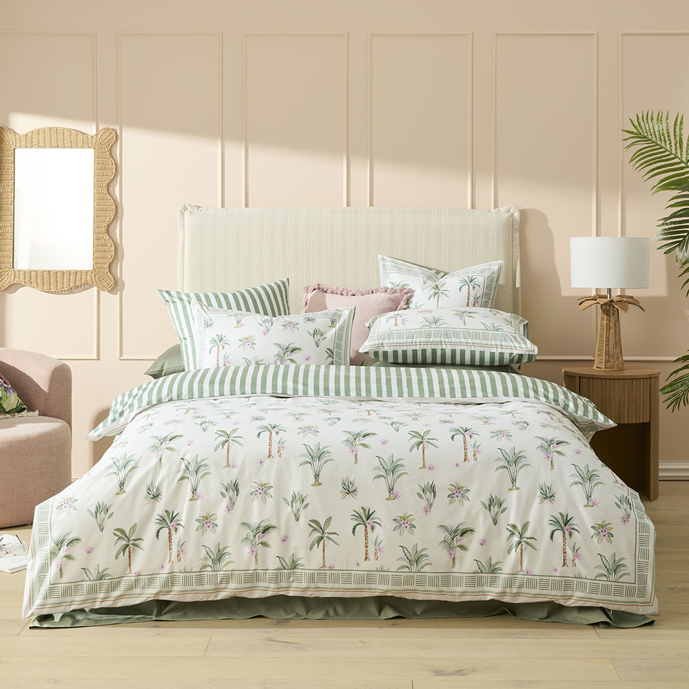 Botanical Garden Green Quilt Cover Set + Separates | Adairs