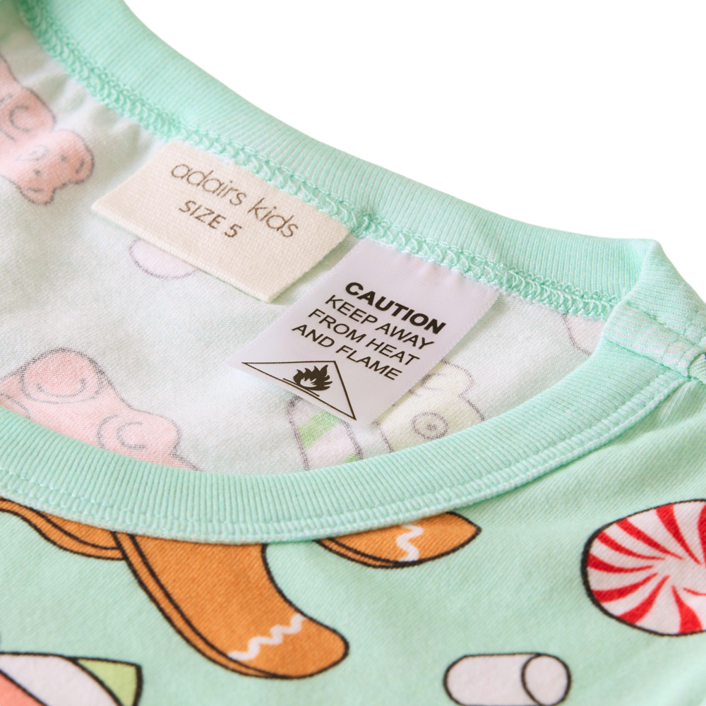 Adairs Kids Christmas Gingerbread Candy Land Short Pyjamas Set Adairs