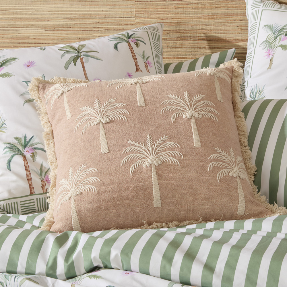 Coconut Palm Pink Cushion Adairs