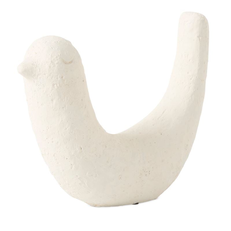 Abstract Off White Bird Statue