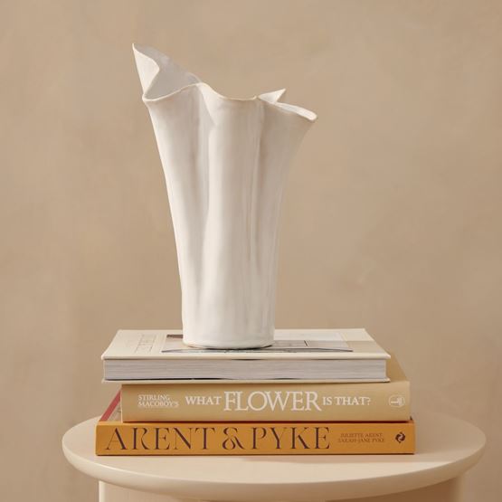 Drape White Vase
