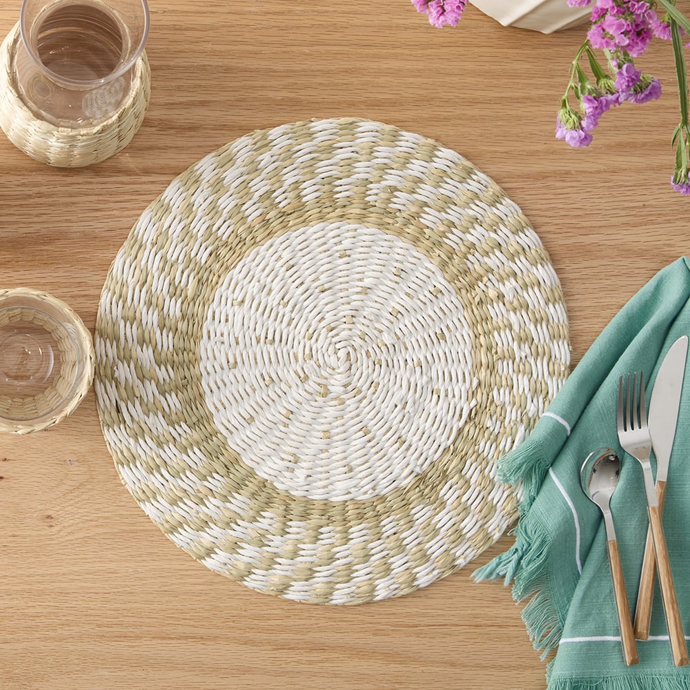 Malta Natural & White Placemat | Adairs