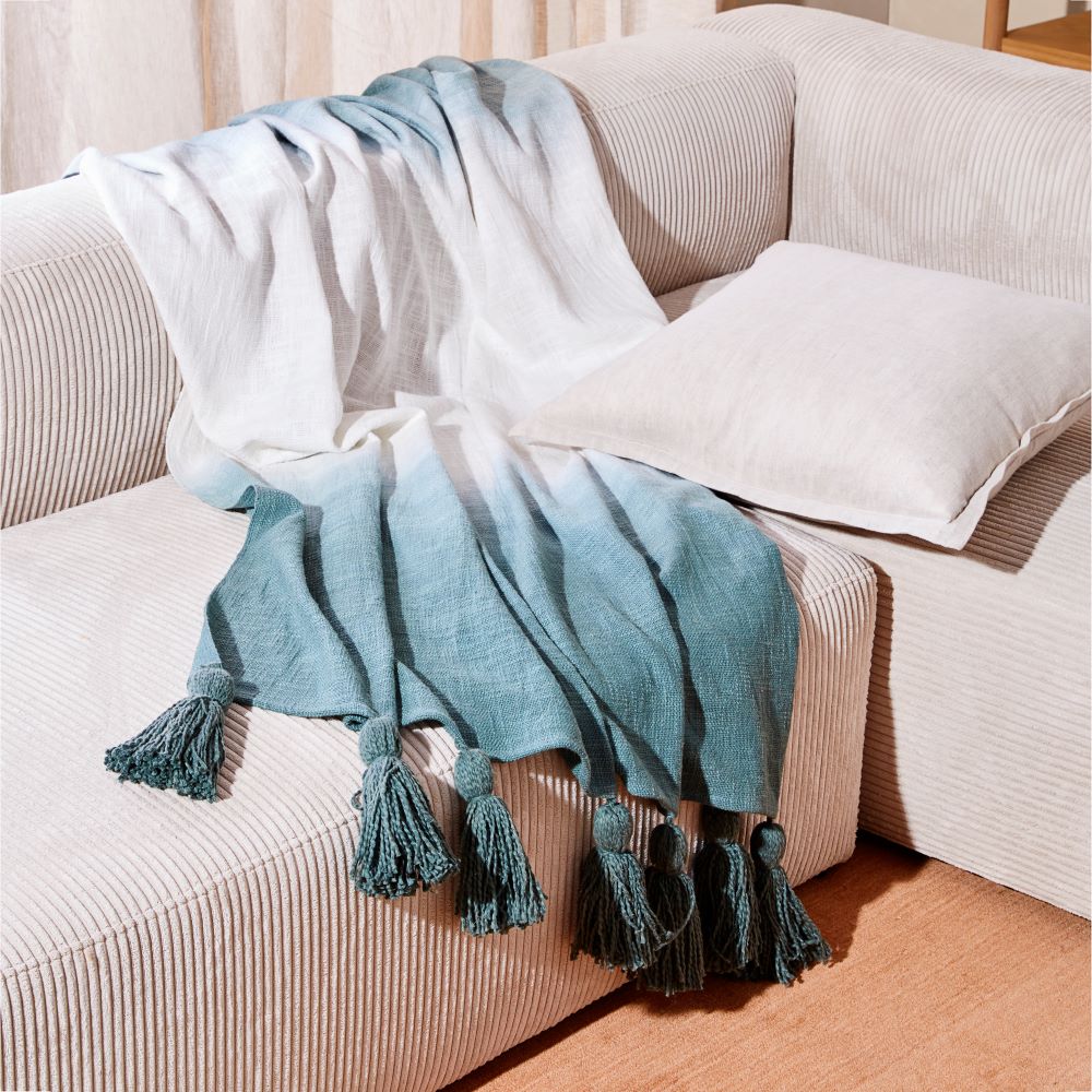 Wool & Cashmere Dip Dye shops Throw BlanketnnNWT