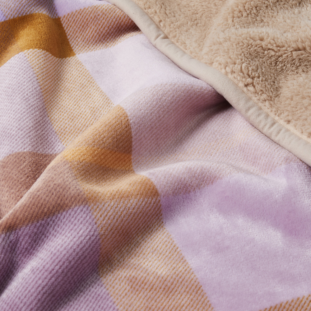 Madras Plaid orders in Pink Sherpa Blanket