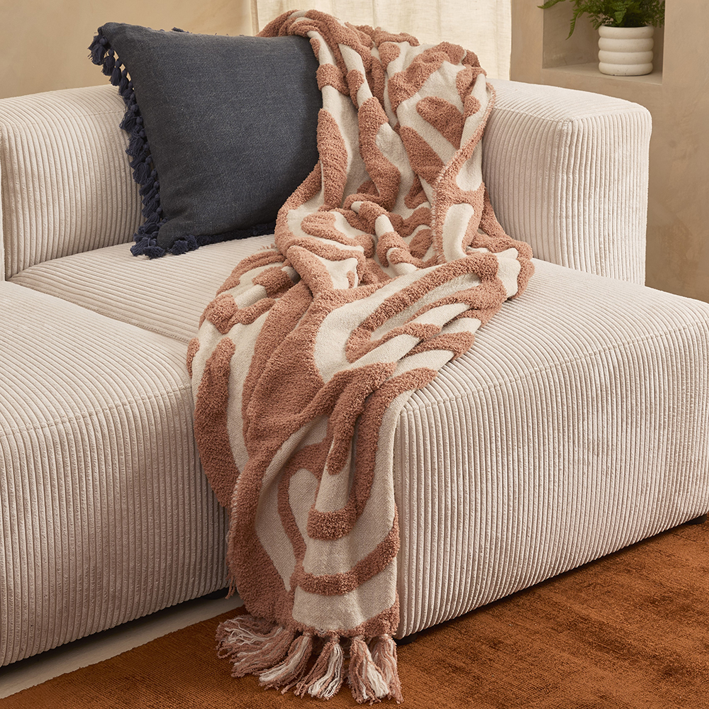 Samoa Hazelnut Throw | Adairs