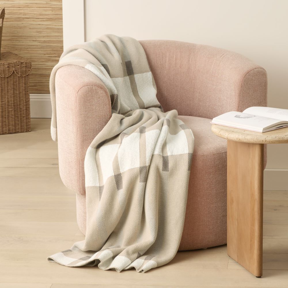 Geo Naturals Knit Throw Adairs