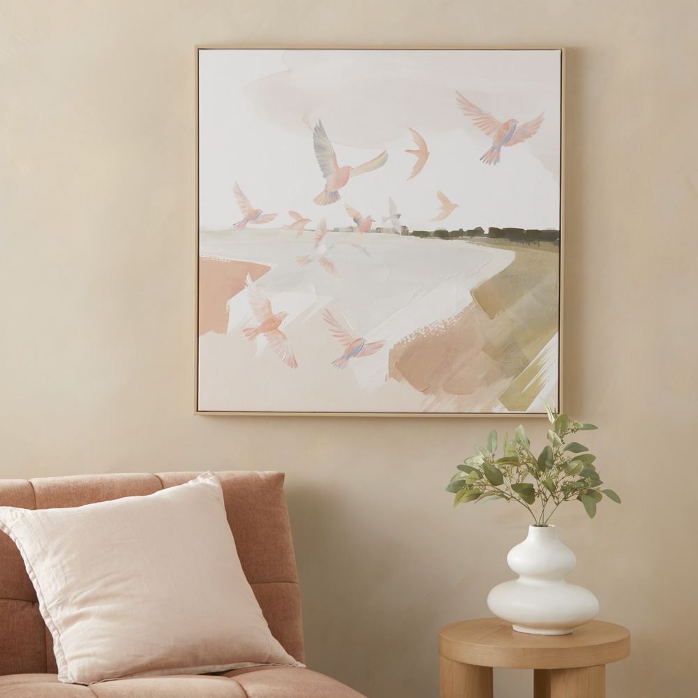 Aves Sunset Flock Canvas | Adairs