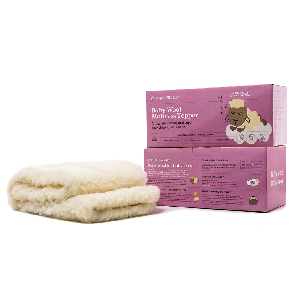 MiniJumbuk Baby Wool Cot Mattress Topper Adairs