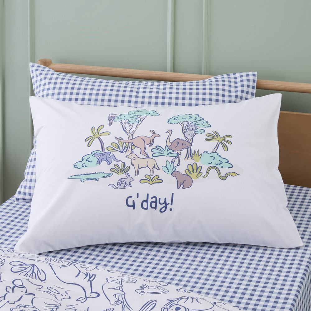 Adairs Kids G day Animals Of Oz Kids Pillowcase Adairs