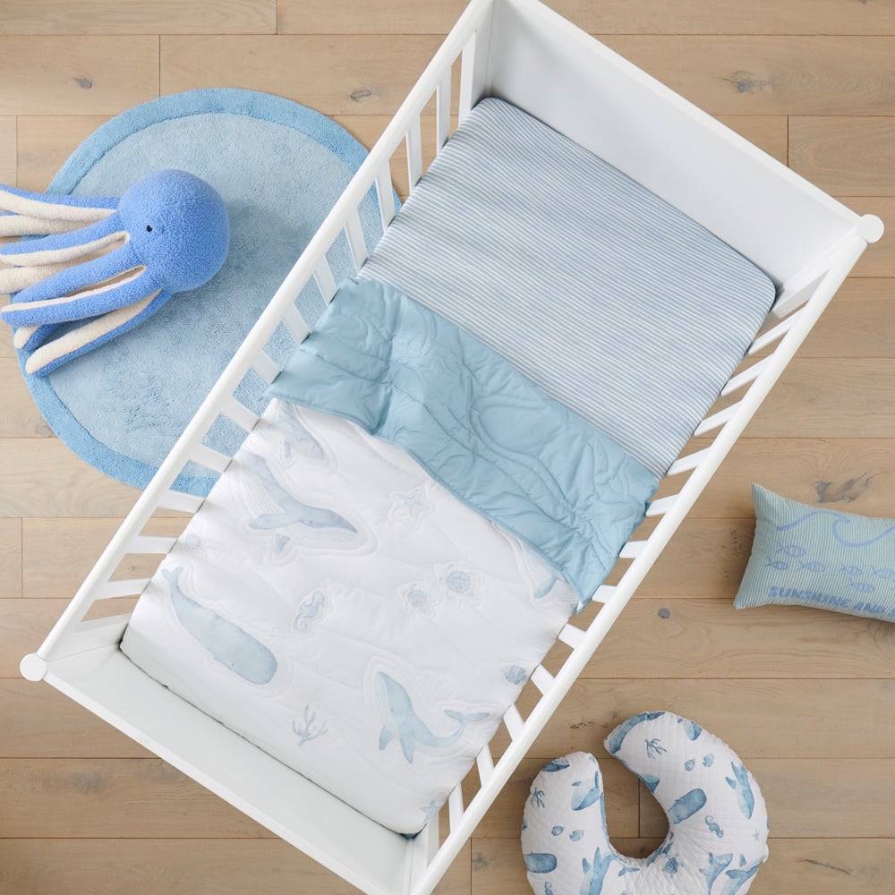 Adairs Kids - Whale Blue Coverlet | Adairs