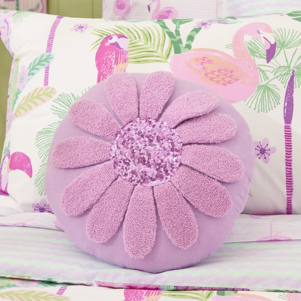 Adairs Kids Sequin Pretty Petal Classic Cushion Adairs