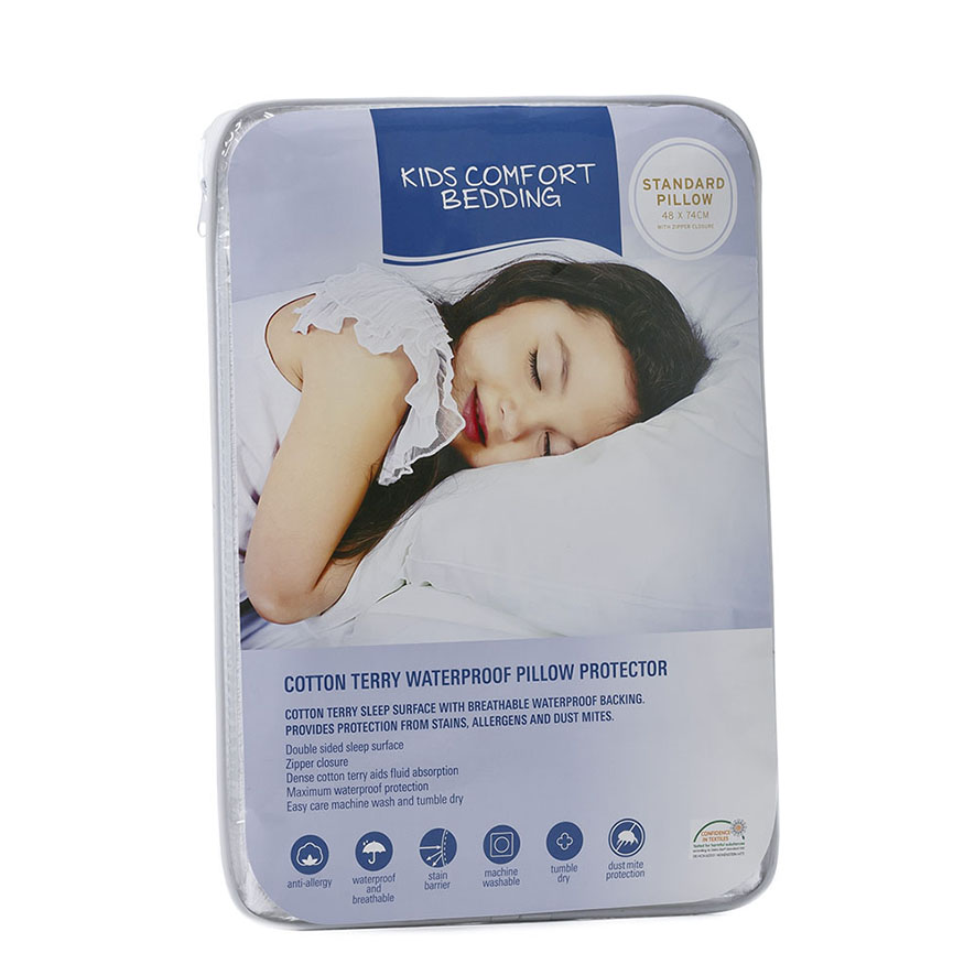 Adairs Kids - Cotton Terry Waterproof Pillow Protector | Adairs