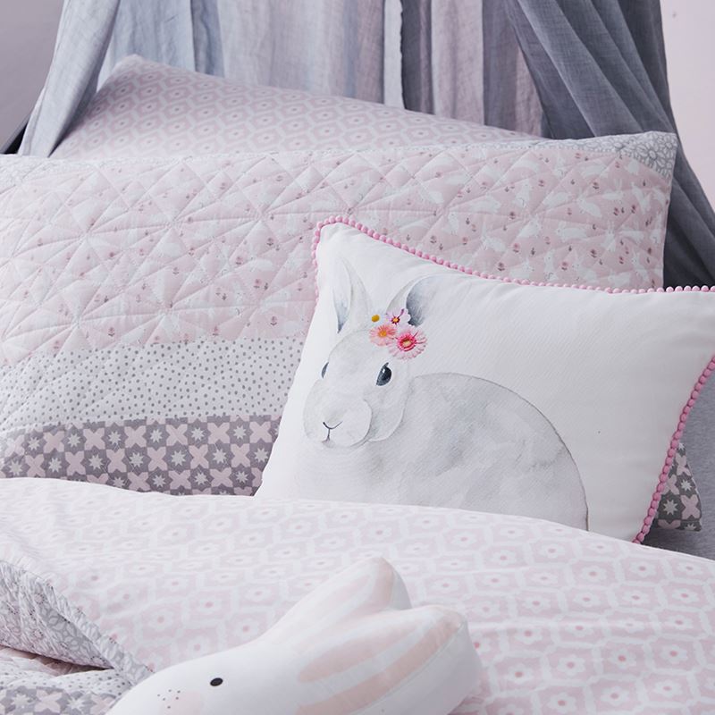 Adairs Kids - Eloise Quilted Pink Quilt Cover Set | Adairs