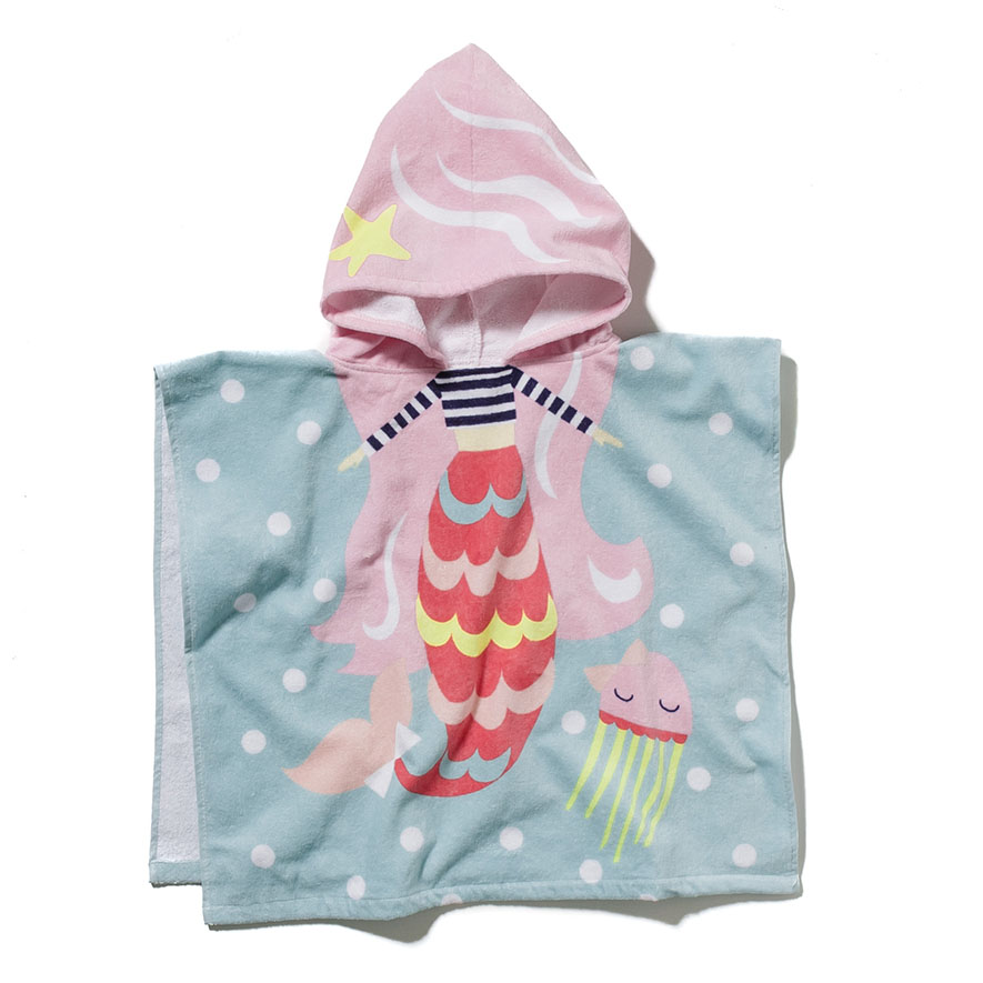 Adairs Kids - Hooded Mermaid Beach Towel | Adairs