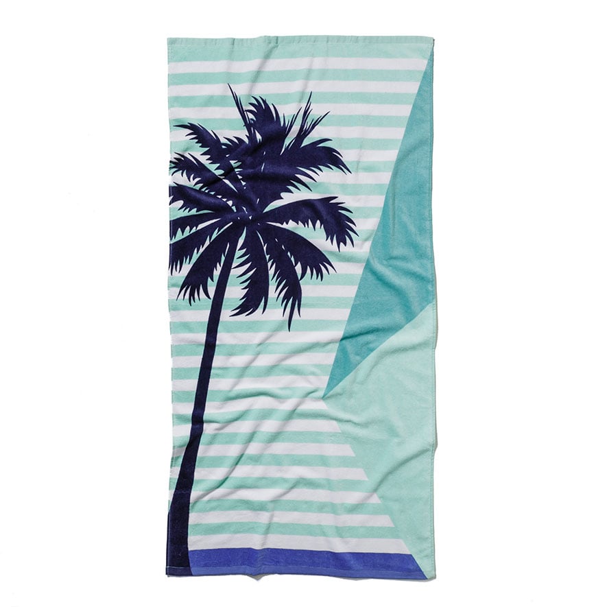Adairs Kids - Printed Palm Tree Beach Towel | Adairs