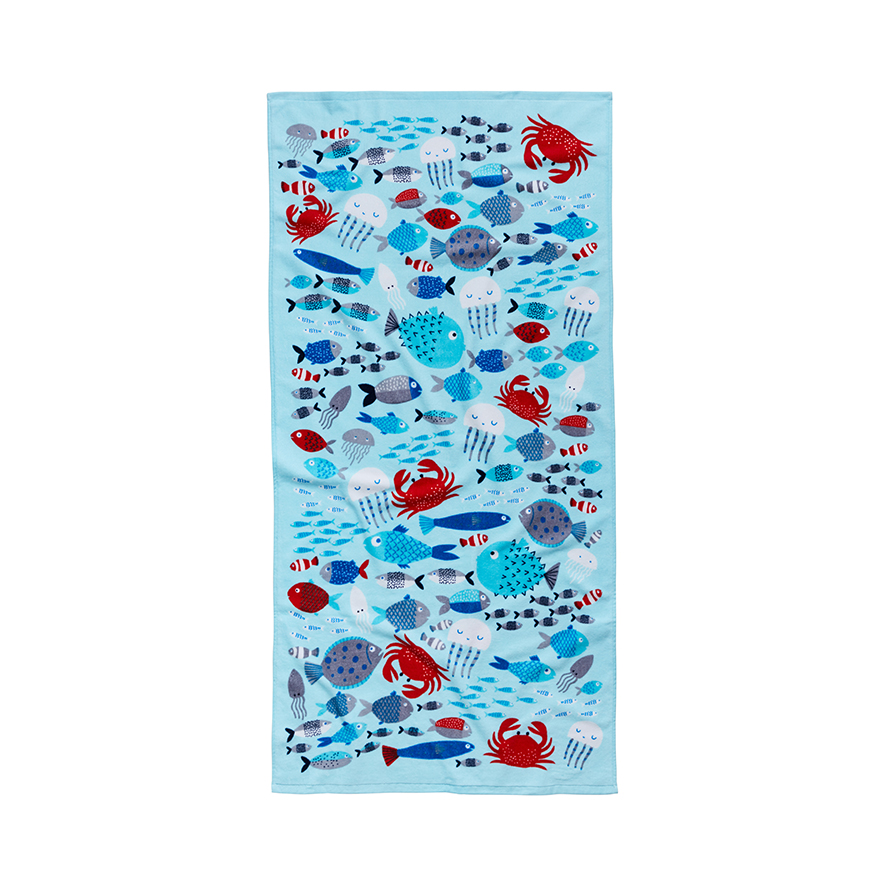 Fish sale beach towel