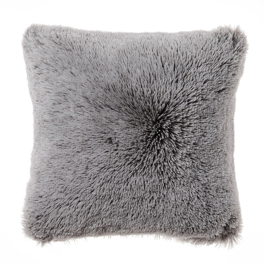 Adairs Kids - Kingston Faux Fur Grey Cushion | Adairs