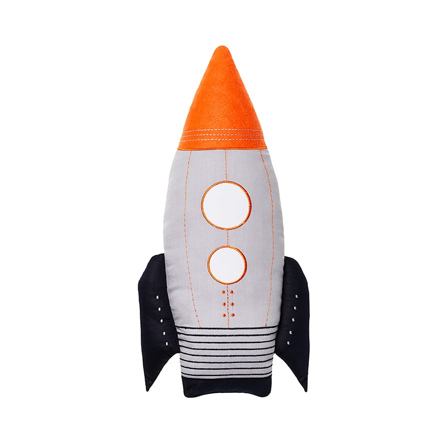 Adairs Kids - Neon Rocket Grey & Orange Cushions Co-Ordinate Range | Adairs