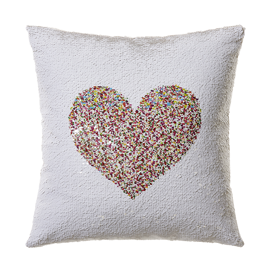 Grey sequin outlet cushion