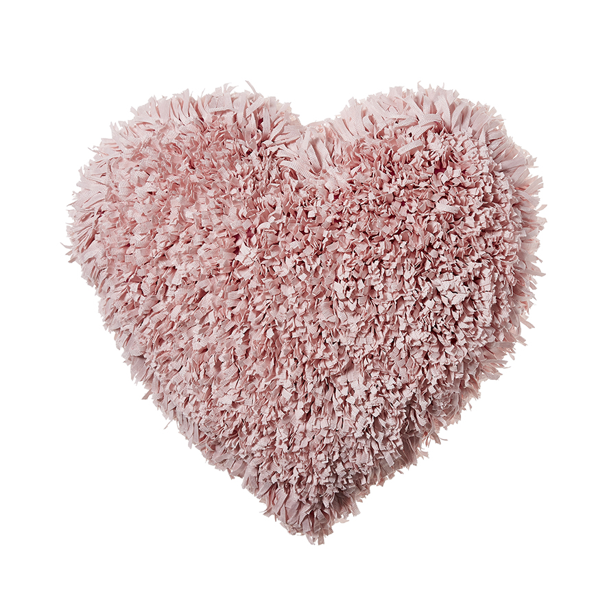 Pink fluffy 2024 heart pillow