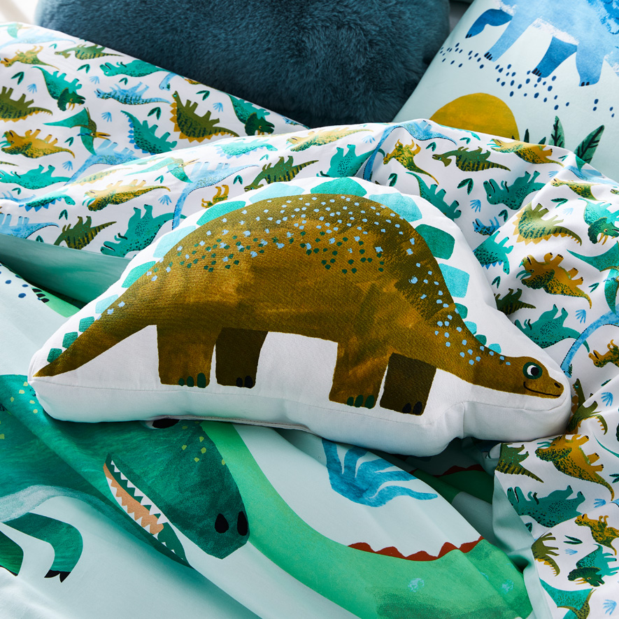 Kids dinosaur outlet pillow