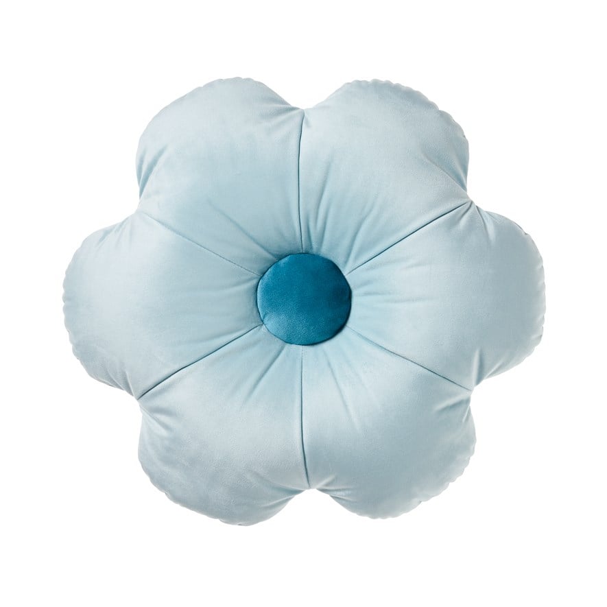 Adairs Kids - Flower Power Velvet Cushion 45x45cm Sage | Adairs