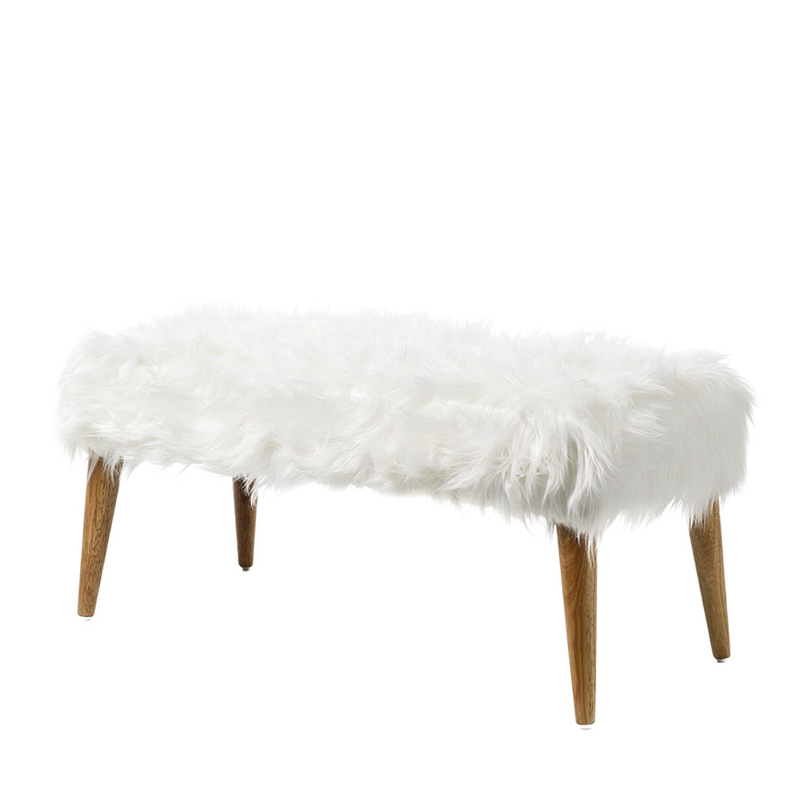 Faux fur store bench