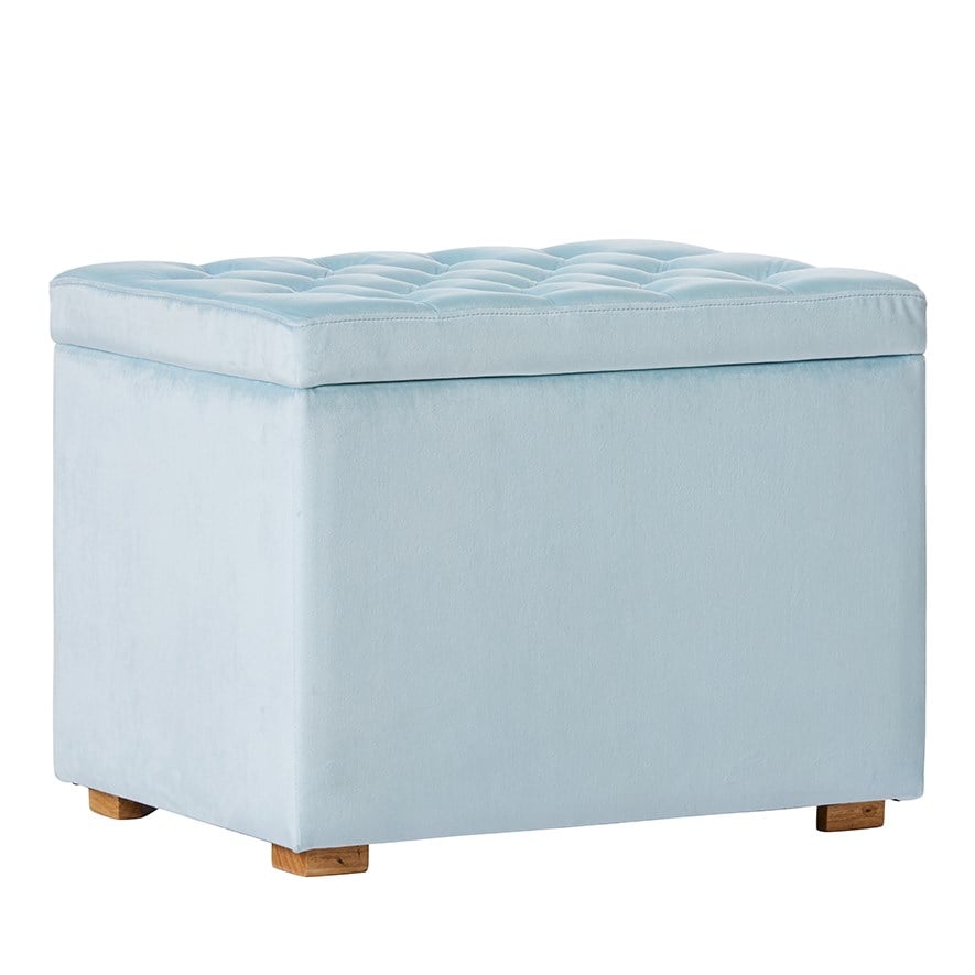 Adairs Kids Valentina Velvet Ice Blue Blanket Box Adairs