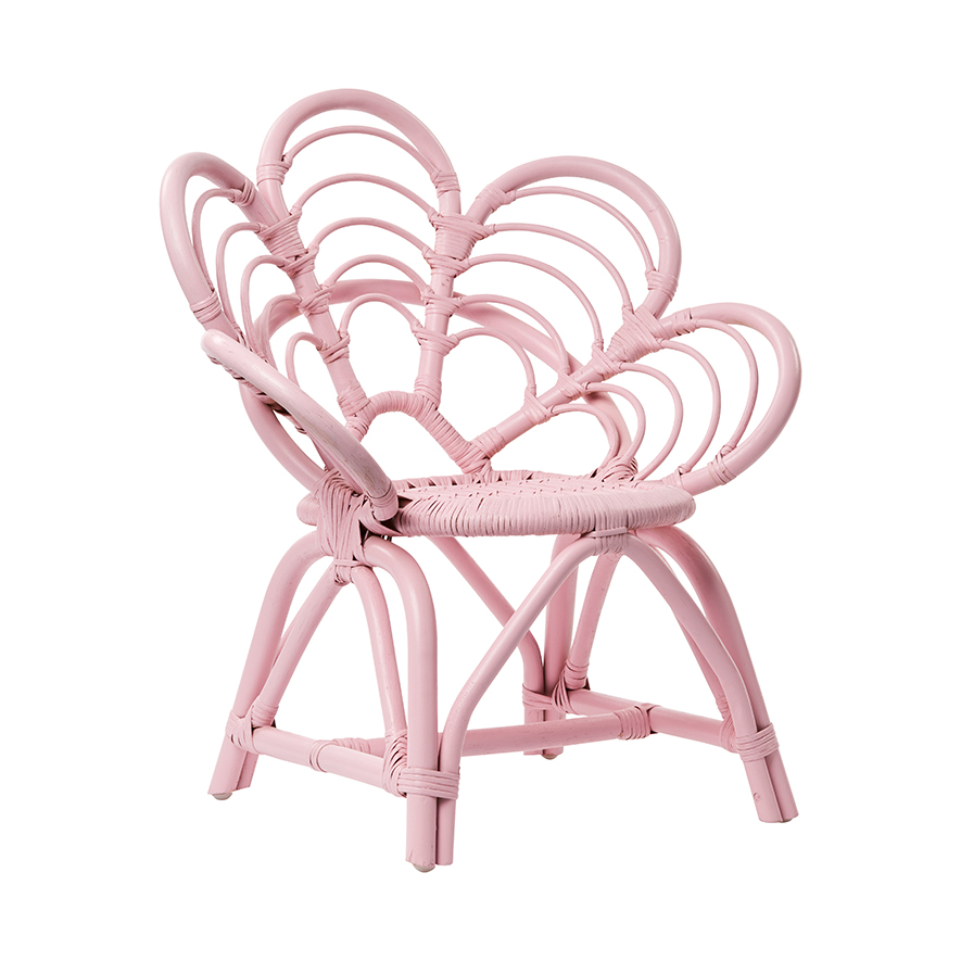 Pink deals rattan chair