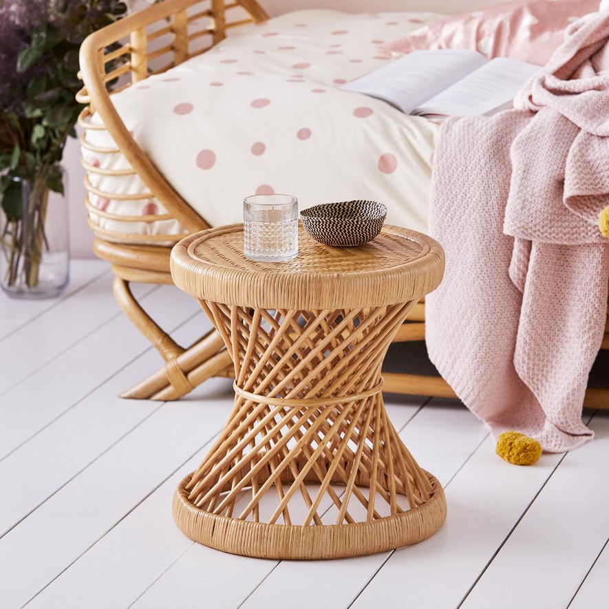 Adairs rattan on sale side table