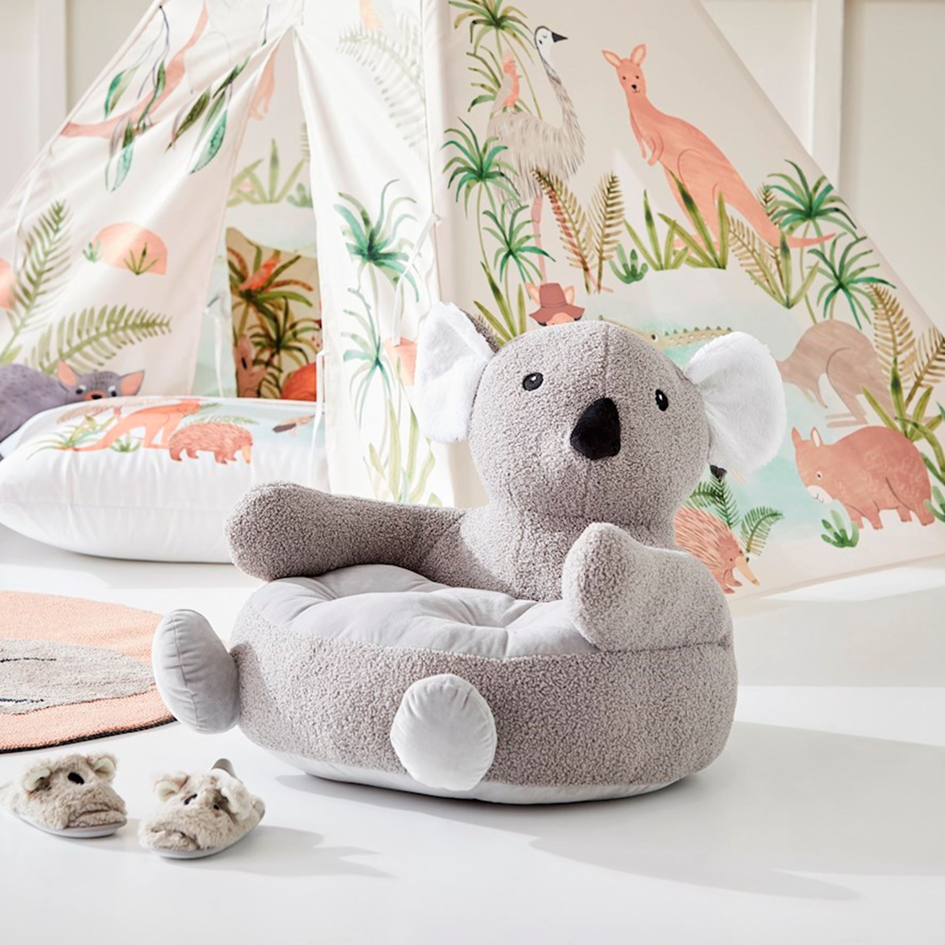 Adairs Kids - Green Triceratops Cuddle Chair, Kids Furniture