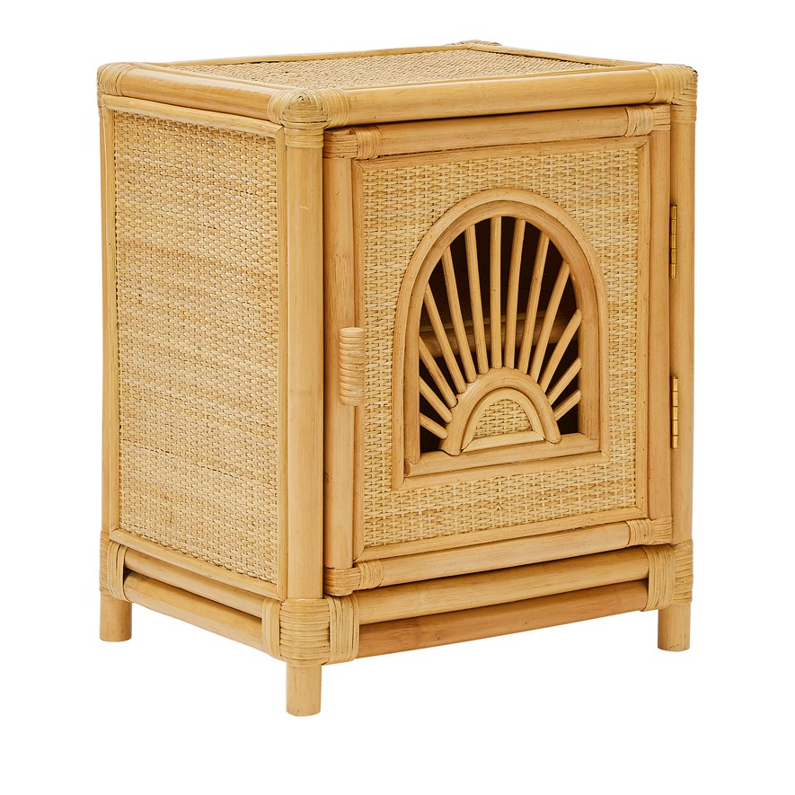 byron rattan side table