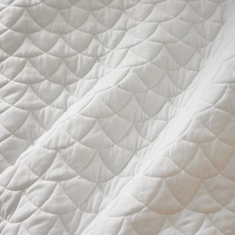 Adairs Baby - Frankie Jersey White Quilted Cot Quilt Cover Set | Adairs