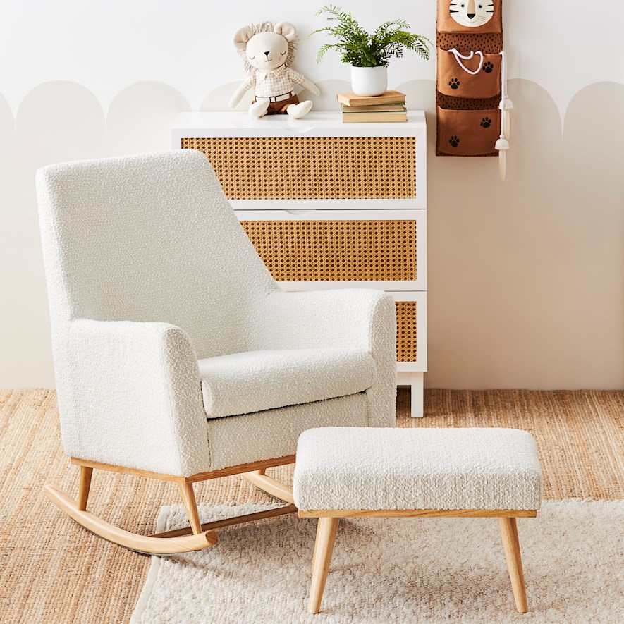 white comfy rocking chair