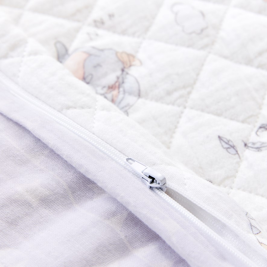 Adairs Baby Dumbo Quilted White Cot Quilt Cover Set Adairs