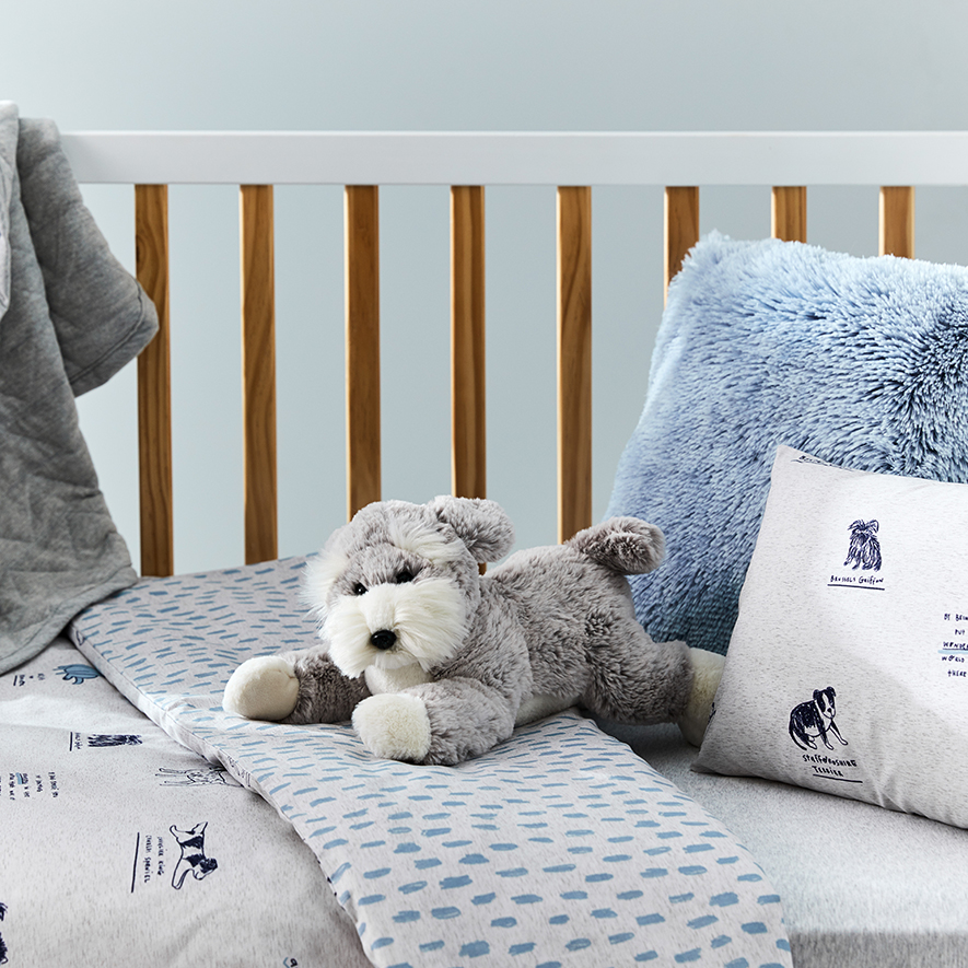 Adairs Kids Archie Boy Cot Grey Quilt Cover Set Adairs